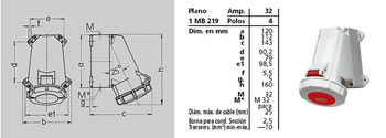 hembra sobrepuesta para container